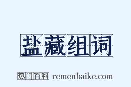 盐藏组词是什么意思的图片